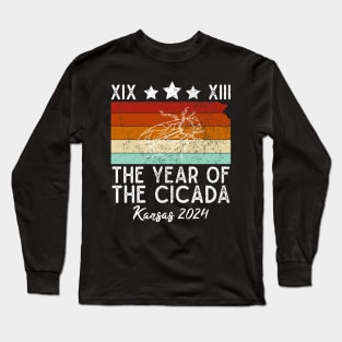Great Cicada The Year Of Cicada 2024 XIX XIII USA Kansas Long Sleeve T-Shirt